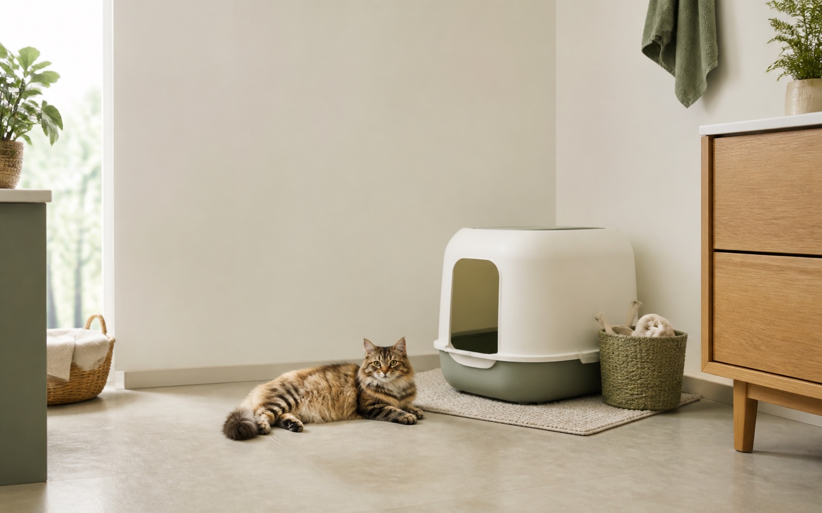 Wo soll die Katzentoilette aufgestellt werden: Ruhe, Zugang und Hygiene