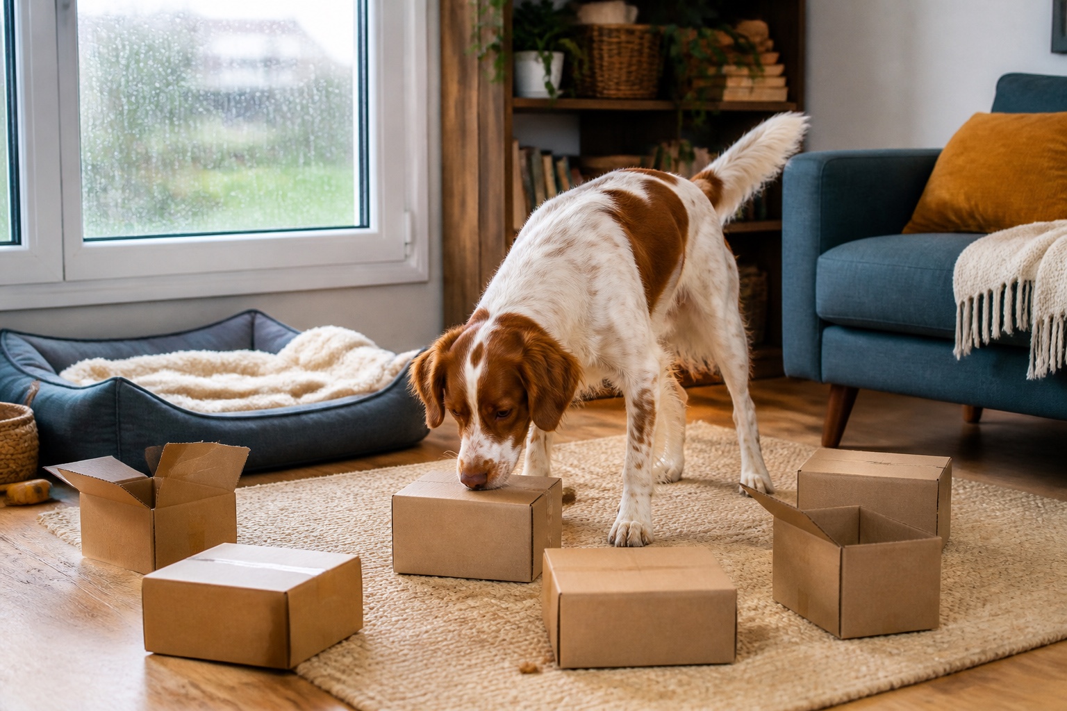 Occuper son chien quand il pleut : jeux, flair et retour au calme
