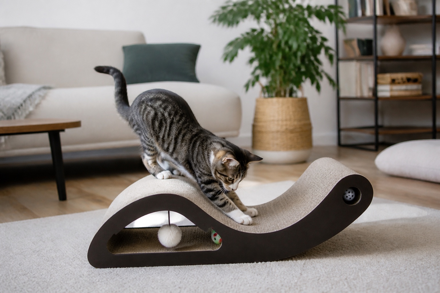 Griffoir avec jeux : stimuler sans surcharger