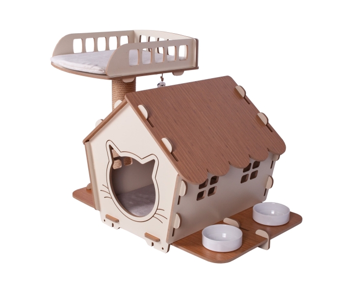 Maisonnette pour chat - 3 en 1 - V2