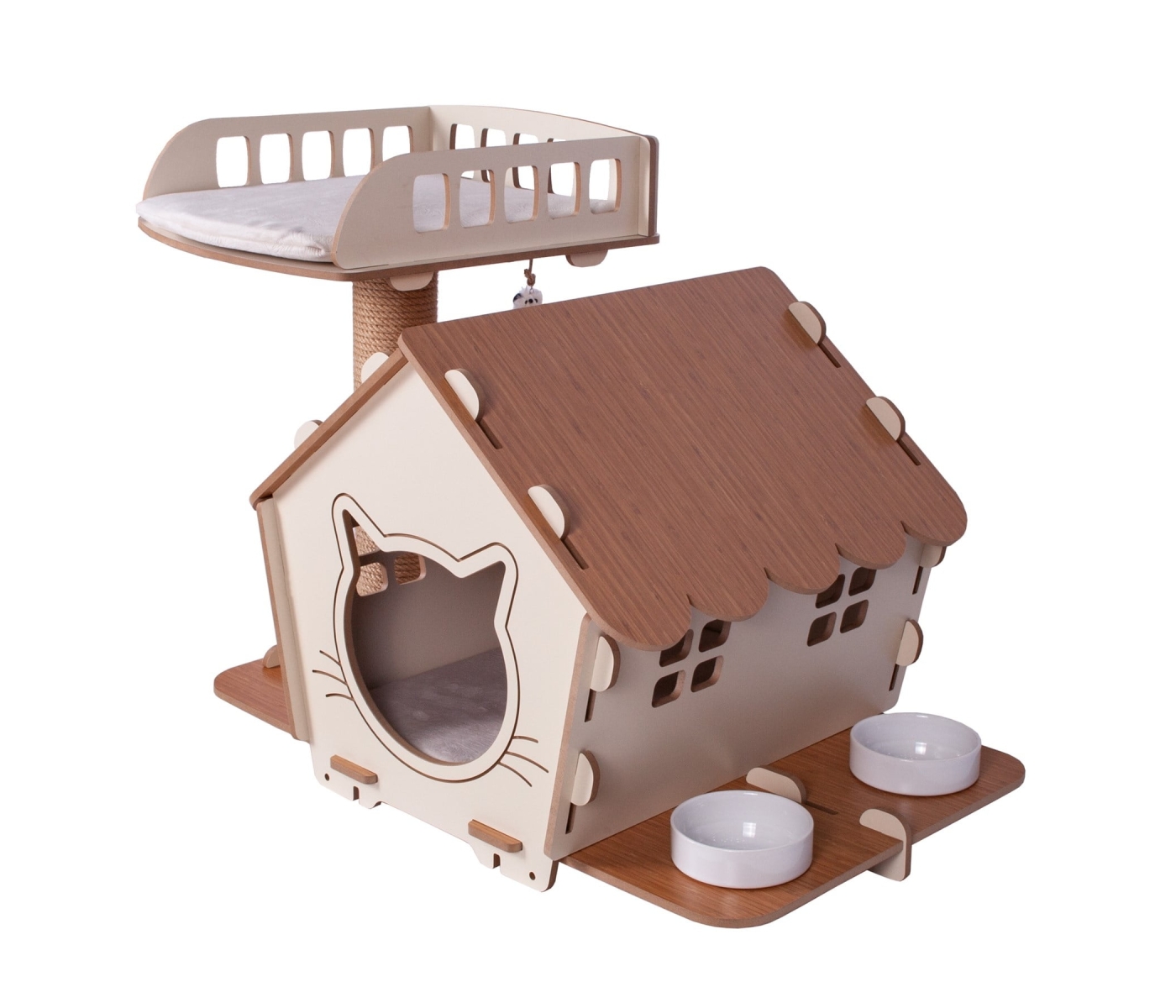 Maisonnette pour chat - 3 en 1 - V2