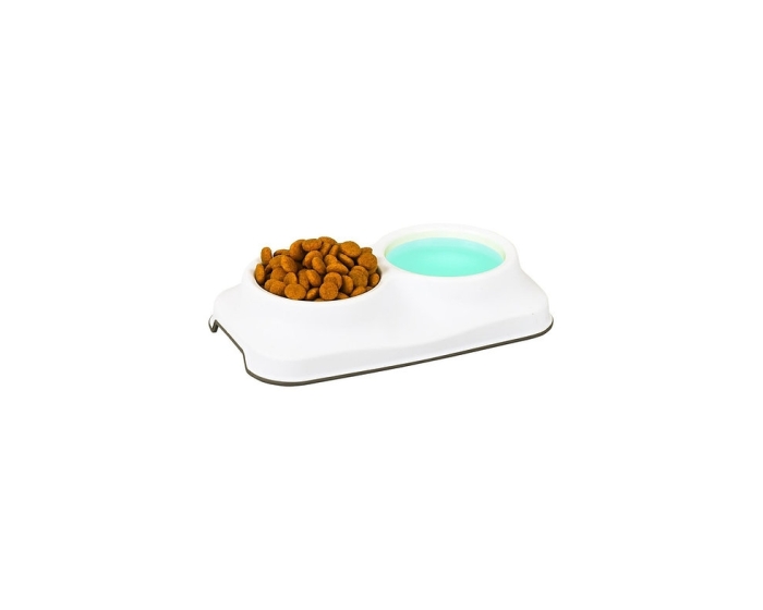 Double gamelle pour animal domestique - 0,8 L