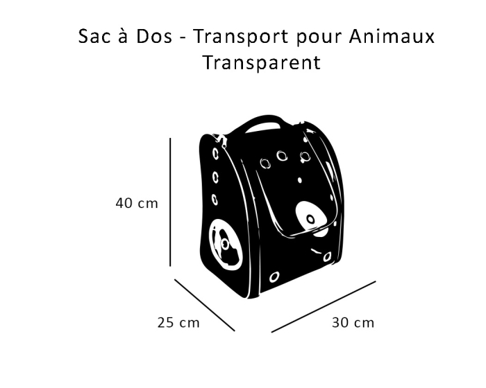 Sac à Dos - Transport pour Animaux - Transparent
